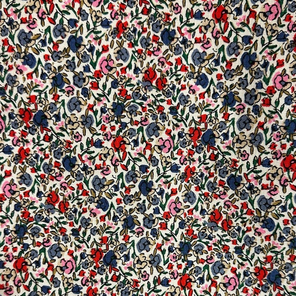 LOFT Straight Leg Floral Print Pants - Red, Blue, White, Pink - Picture 2 of 10